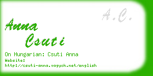 anna csuti business card